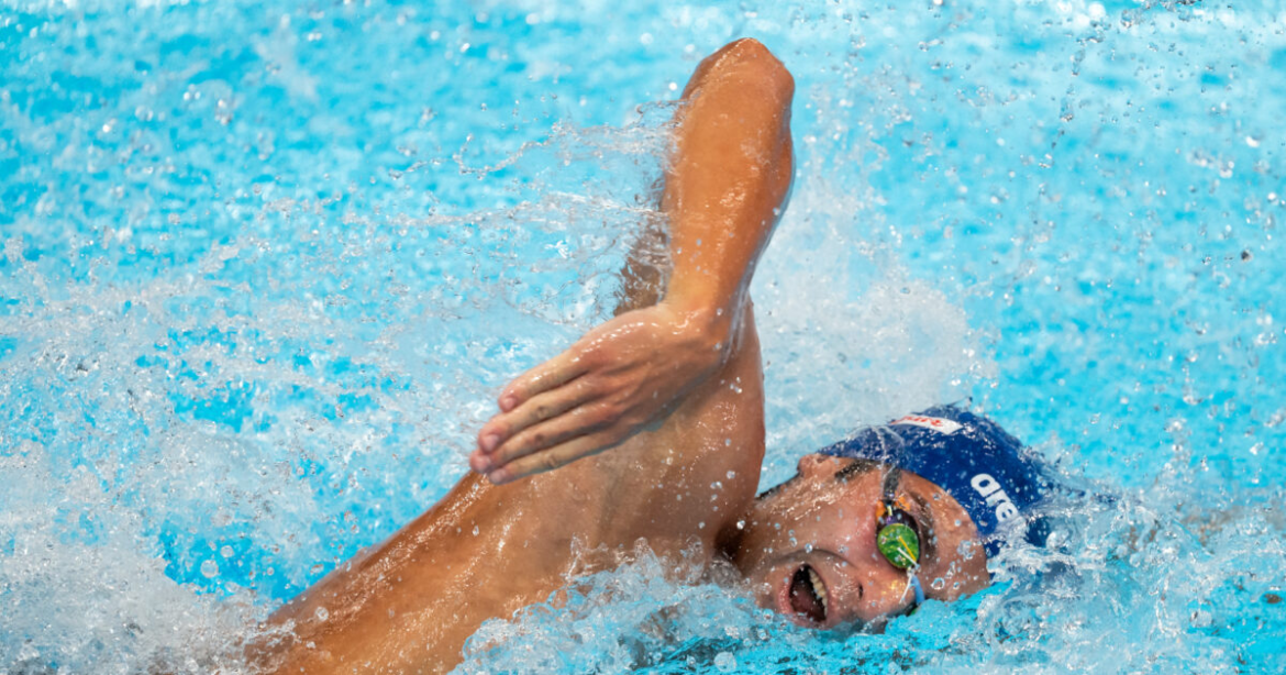 Ο Δημήτρης Μάρκος στον τελικό του Ευρωπαϊκού πρωταθλήματος στα 800μ. ελεύθερο