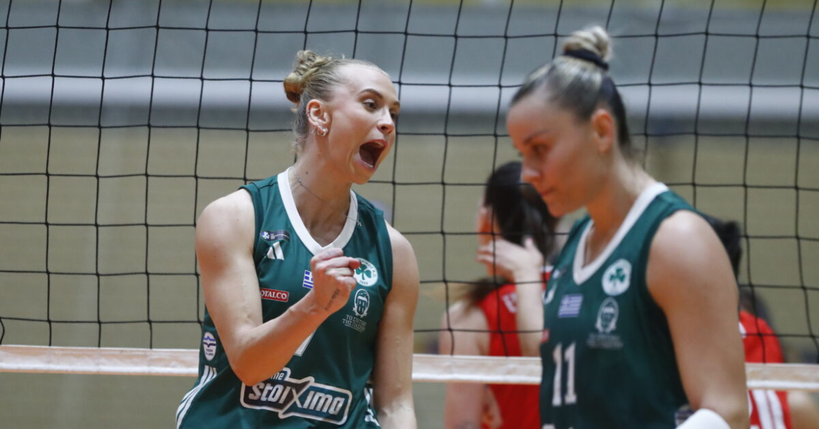 Παναθηναϊκός – Ολυμπιακός 3-1: Νίκη με ανατροπή και 8/8 για το «τριφύλλι» στο βόλεϊ γυναικών