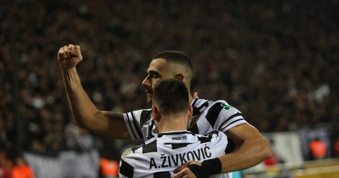ΠΑΟΚ – Άρης 3-1: «Ασπρόμαυρο» το ντέρμπι της Θεσσαλονίκης με πρωταγωνιστές τους Γιακουμάκη και Ζίβκοβιτς