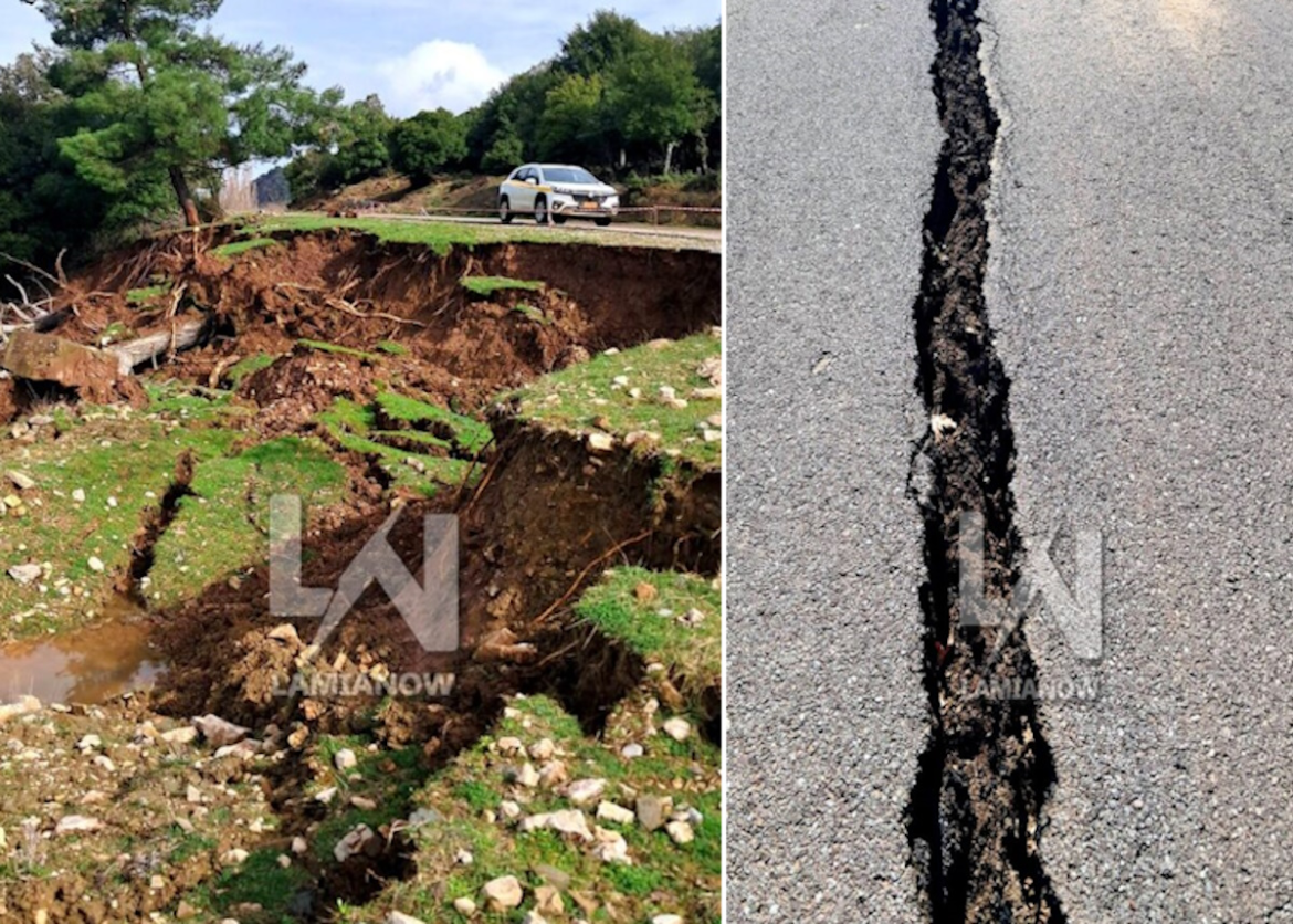 Άγραφα: Η κακοκαιρία άνοιξε δρόμο στα δύο – Κατολισθήσεις και ένα βουνό που «κατέβηκε» στο χωριό