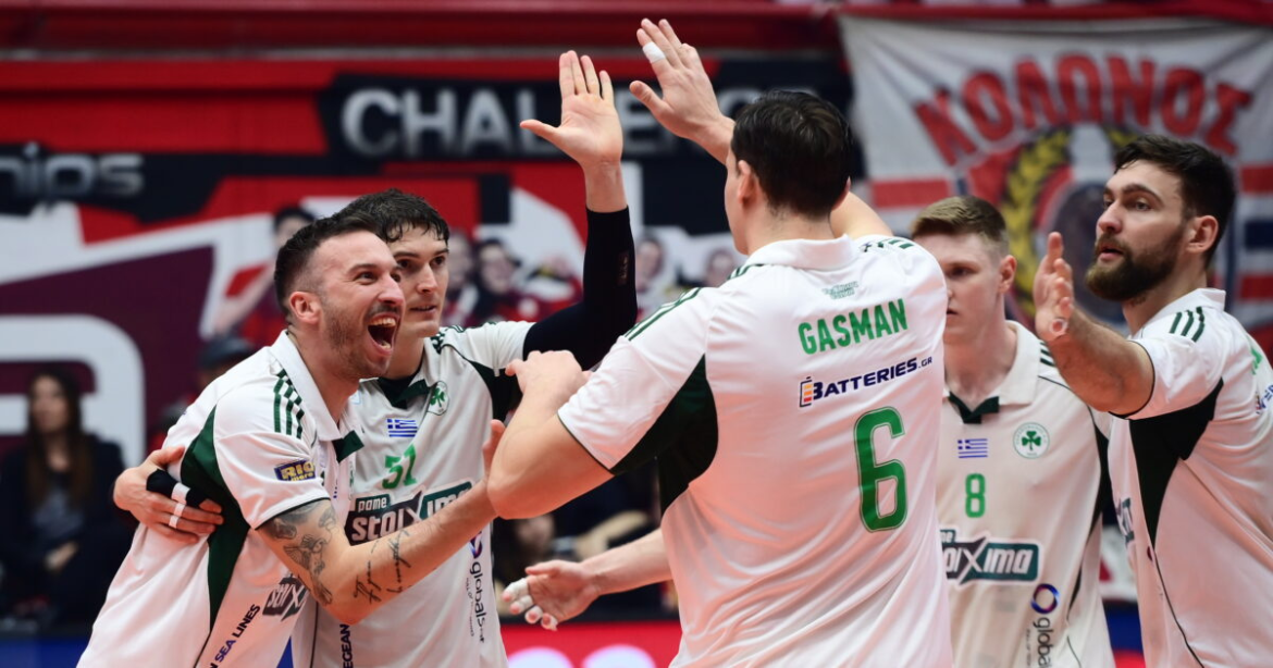 Ολυμπιακός – Παναθηναϊκός 2-3: Νίκη στο τάι μπρέικ και 2-0 στη σειρά των ημιτελικών της Volley League για τους «πράσινους»